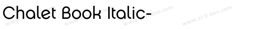 Chalet Book Italic字体转换